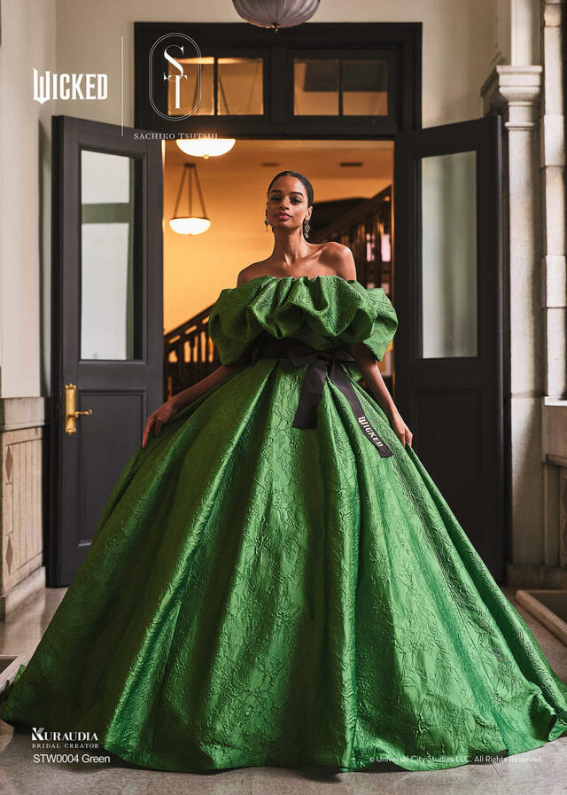 【クラウディア】『ウィキッド』新作ウェディングドレス「WICKED｜SACHIKO TSUTSUI」STW0004_Green