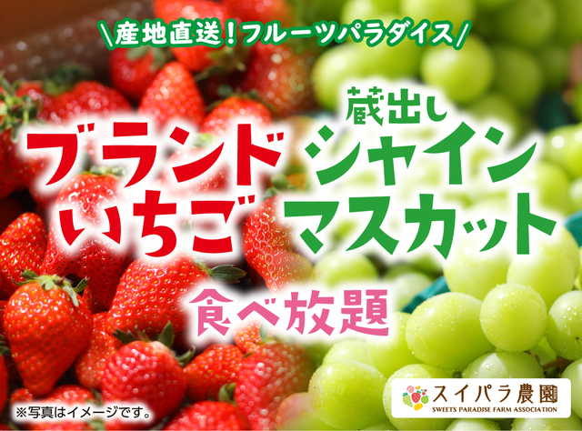 ブランドいちご＆蔵出しシャインマスカット食べ放題