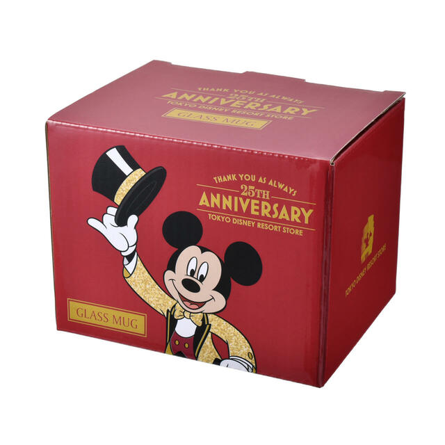 【東京ディズニーリゾート店限定】ミッキー マグカップ ガラス 東京ディズニーリゾート店25周年記念 2,200円