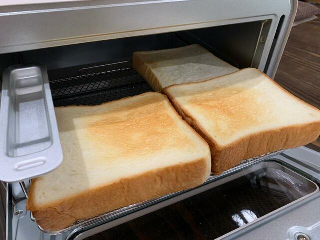 【アイリスオーヤマ スチームカーボントースター】おいしそうに焼けました
