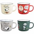 【PEANUTS】カラーマグ（アイボリー/レッド/グレイ/グリーン）各1,980円（税込）