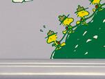 【カルディ×PEANUTS スヌーピー カラビナ付きジッパーティン】最後尾のウッドストックは焦ってしまっている様子…!