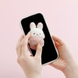 【シュガーココムー】「ミニミニぬいぐるみクリーナー」1,078円/裏面はクリーナー素材で、スマホなどを拭くのに便利