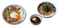 『牛とろ玉うどん』（温・冷） 『神戸牛旨辛つけうどん』（冷）