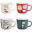 【PEANUTS】カラーマグ（アイボリー/レッド/グレイ/グリーン）各1,980円（税込）