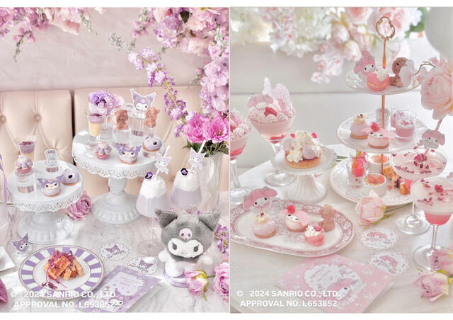 「クロミ テディジンジャーコラボアフタヌーンティー/マイメロディ テディジンジャーコラボアフタヌーンティー」＜期間：2024年10月5日〜12月9日＞【大人モーブパープルが可愛い「クロミ コラボアフタヌーンティー」＆王道フレンチガーリーな「マイメロディ コラボアフタヌーンティー」同時開催】