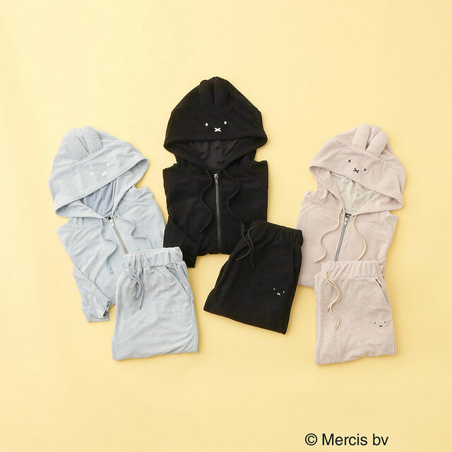 【OPAQUE.CLIP × miffyグッズ新作】パイルルームセットアップ：7,700円（税込）