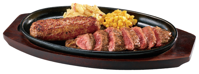 極み炭焼き ブロンコハンバーグ＆炭焼き カイノミステーキコンビセット