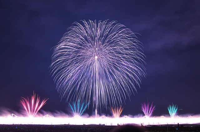 撮影地：長岡花火　カメラ：PENTAX K-30