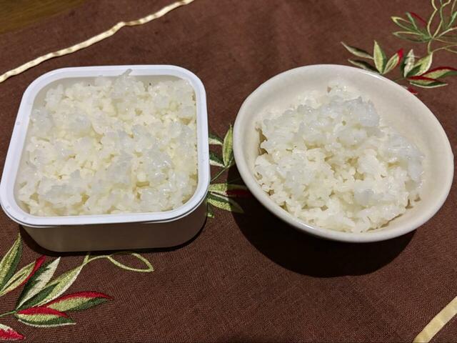 【tower 温まりやすい立つ冷凍ごはん容器】一般的に一膳分とされる150gのごはんをふんわりよそうと、少し余裕があるくらいの容量です