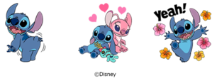 「Disney x LINE」LINEスタンプ「スティッチ（Happy&Lovely）」