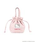 【3COINS×ハローキティコラボアイテム人気ランキング 9位】「HELLO KITTY 保冷巾着」ピンク 880円（税込）