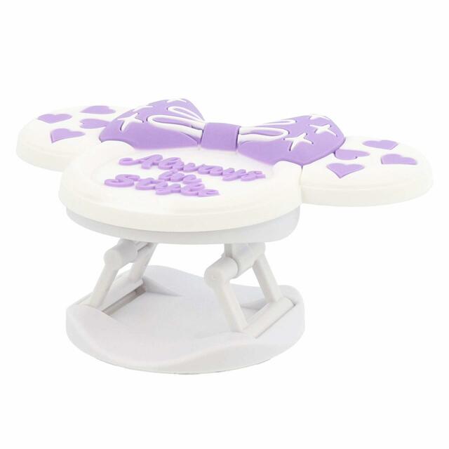 スマートフォングリップ 1,800円｜サイズ：縦約6×横約8cm｜東京ディズニーリゾート くすみパステルのカチューシャ柄グッズ｜販売店舗：東京ディズニーランド「ビレッジショップス」、東京ディズニーシー「エンポーリオ」｜発売日：2023年7月6日（木）