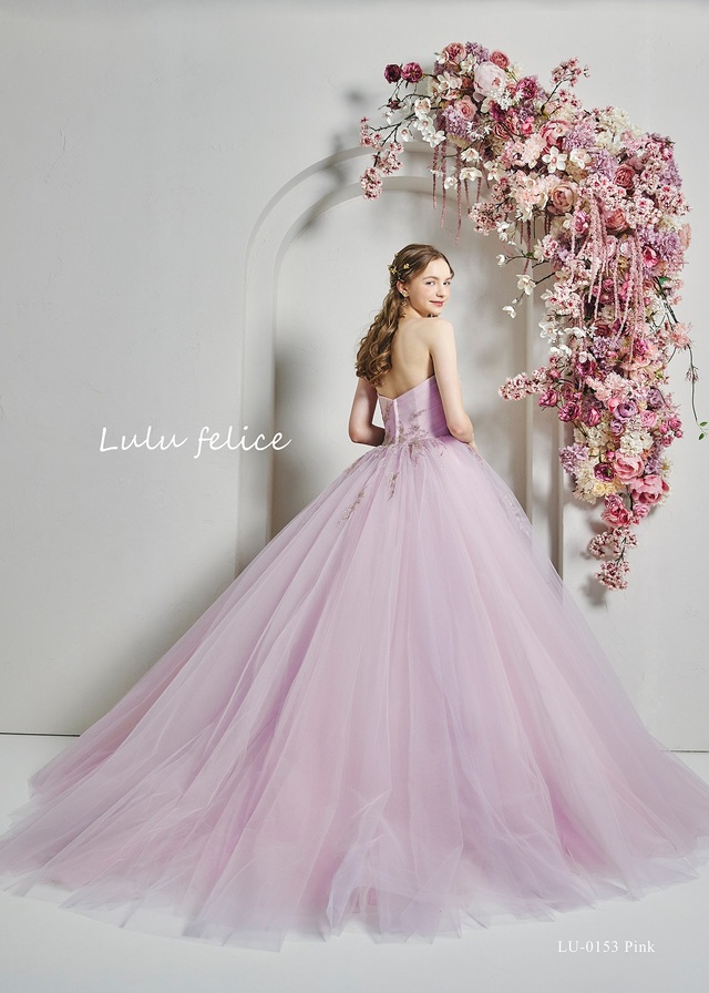 「Lulu felice（ルル・フェリーチェ）」新作ウェディングドレス LU-0153_Pink