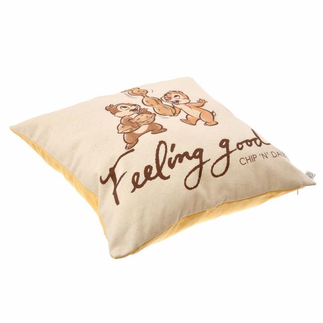 【FOOD TEXTILE】チップ＆デール クッションカバー イエロー Chip＆Dale FOOD TEXTILE　©Disney