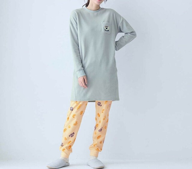 レディース肌側綿フリースチュニックパジャマ(選べるキャラクター)｜￥4,990 （税込）