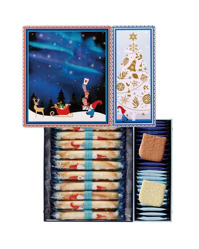 「カドー ドゥ ノエル」<価格:3,780円(税込)>【ヨックモックの「クリスマス コレクション2024」発売!今年はスウェーデンの妖精が描かれた「トムテシリーズ」が新登場!】