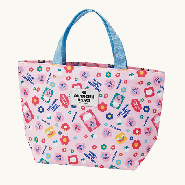 保冷ポーチ付きトートバッグ 「おぱんちゅうさぎ」：サイズ約310×115×215mm　1,980円（税込）