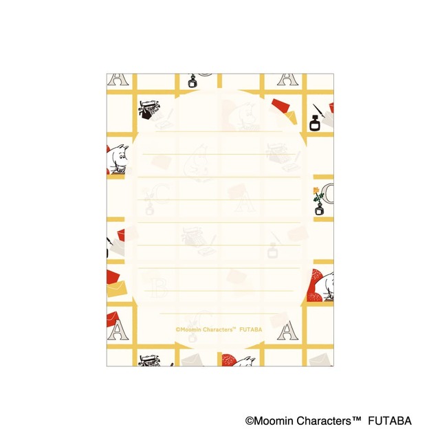 【ムーミン／ムーミン限定アートグッズ】「メモパッド」黄色や赤が映えるデザイン
