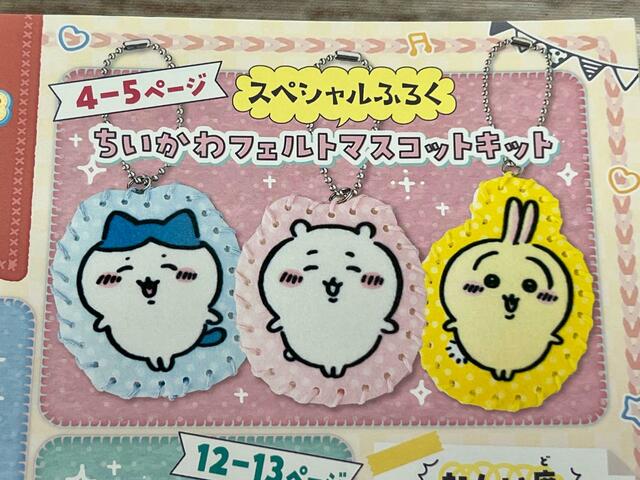 こんなにかわいいマスコットが作れるキットがついてきます！