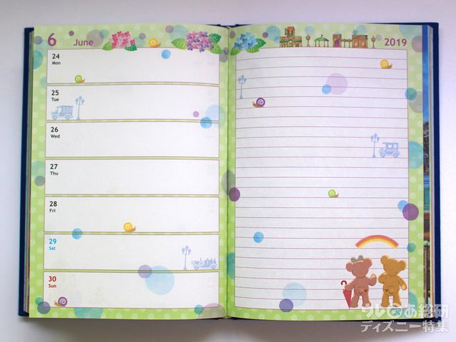 2019年の東京ディズニーリゾートの手帳ー6月