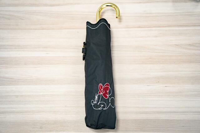 ミニー 折りたたみ傘 晴雨兼用 カラビナ付き SHINY DAY 4,200円