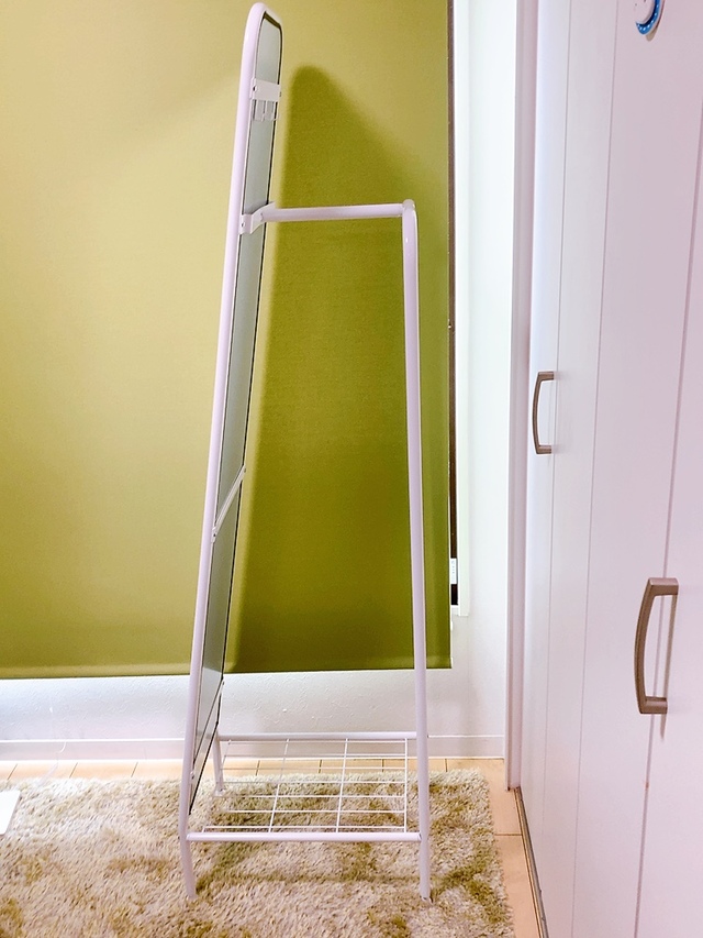 【ニトリ ハンガー付きスタンドミラー ストレージ2】ニトリで話題のアイテム