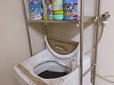 【ニトリ ステンレス洗濯機ラック】洗濯用品もたくさん乗せられます！