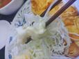 【日高屋 朝定食】マヨ+キャベツが添えられている定食は健康的に感じます