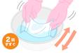 洗面器に水道水をためて2回すすぐ