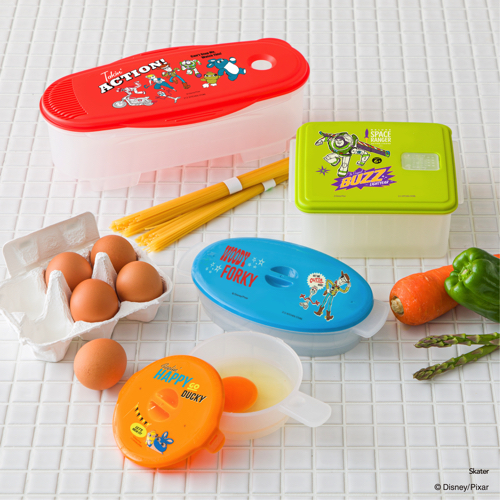 茹でパスタ調理ケース ¥1,250／茹で野菜調理ケース ¥1,200オムレツメーカー ¥900／目玉焼きメーカー ¥700 