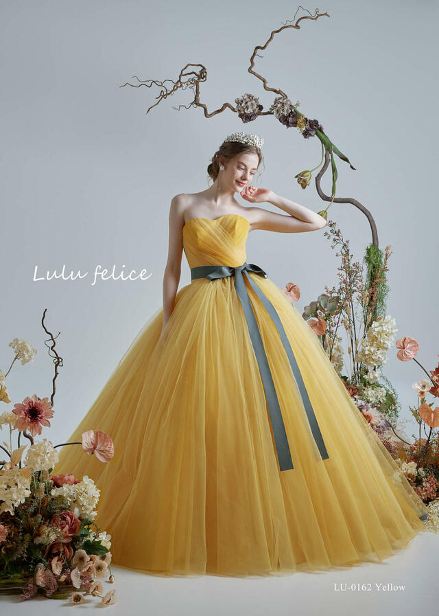 「Lulu felice(ルル・フェリーチェ)」新作ウェディングドレス LU-0162_Yellow