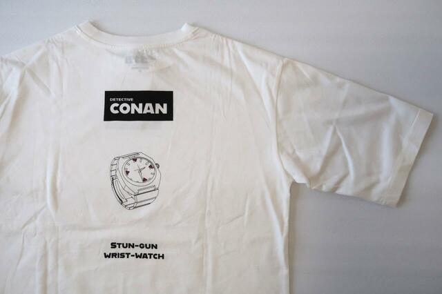 【ワークマン『名探偵コナン』プリント半袖Tシャツ】オフA(腕時計麻酔銃)バックデザイン