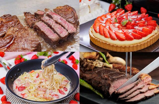 メニュー例イメージ「2025ゴールデンウィークランチブッフェ~ステーキ&いちごスイーツ~」