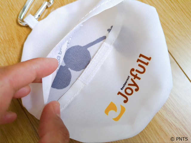 【ジョイフル×スヌーピー オリジナルデザインエコバッグ】裏側はマジックテープ仕様