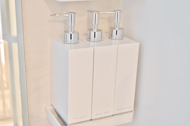 シャンプー、コンディショナー、ボディーソープも完備