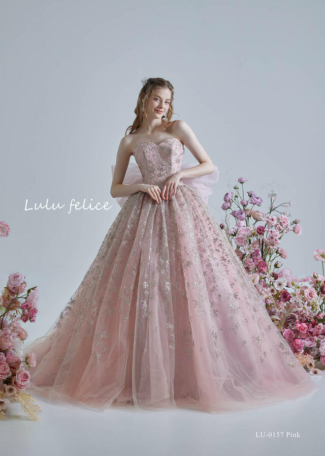 「Lulu felice(ルル・フェリーチェ)」新作ウェディングドレス LU-0157_Pink