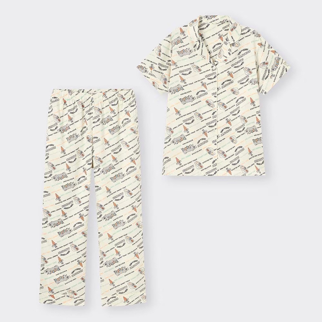 サテンパジャマ(半袖&ロングパンツ) ¥2,990｜GU「トムとジェリー」コレクション