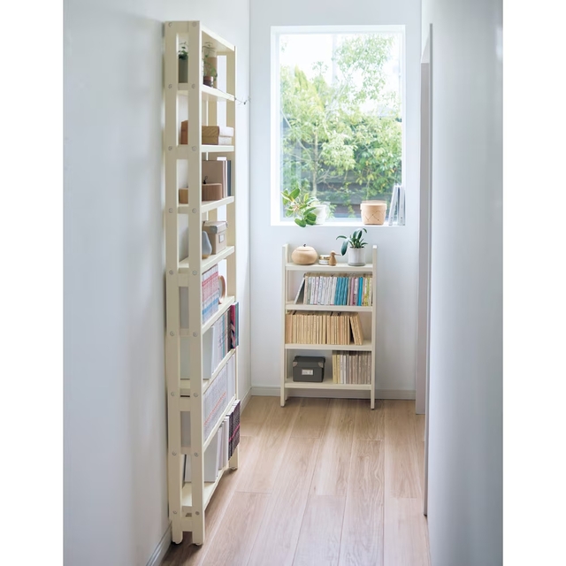 【ベルメゾン】突っ張らずに取り付けられる薄型ラック・本棚