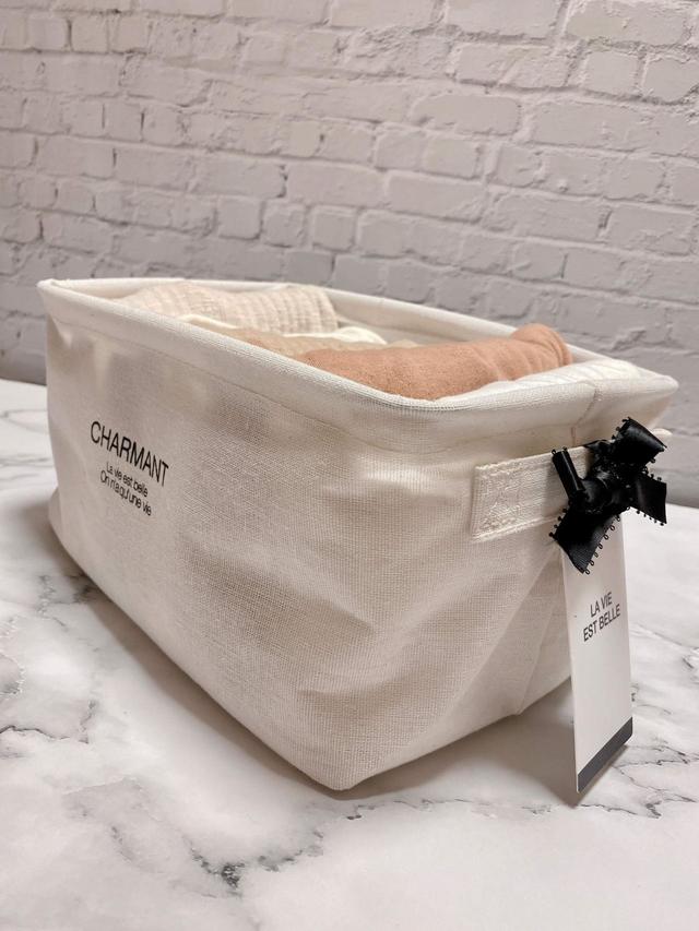 【CanDo（キャンドゥ）×LOVEHOME】持ち手付き収納ボックス（税込220円）