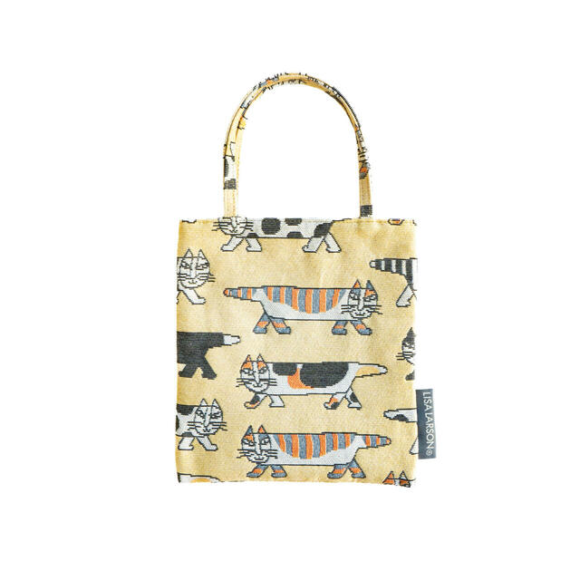 ミニトートバッグ（ロッツオブキャット・ベージュ）価格：2,750円（税込）サイズ：H22xW20cm(マチなし)素材：表生地：ポリエステル100％