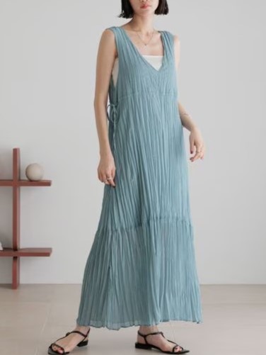 【ローリーズファームのワンピース・サロペット人気ランキング 9位】「クリンクルリボンワンピース」7,150円（税込）