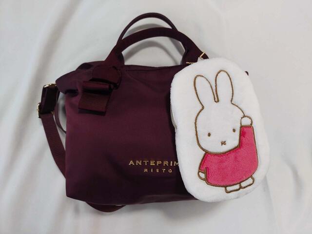 いつも愛用しているバッグにつけてみた