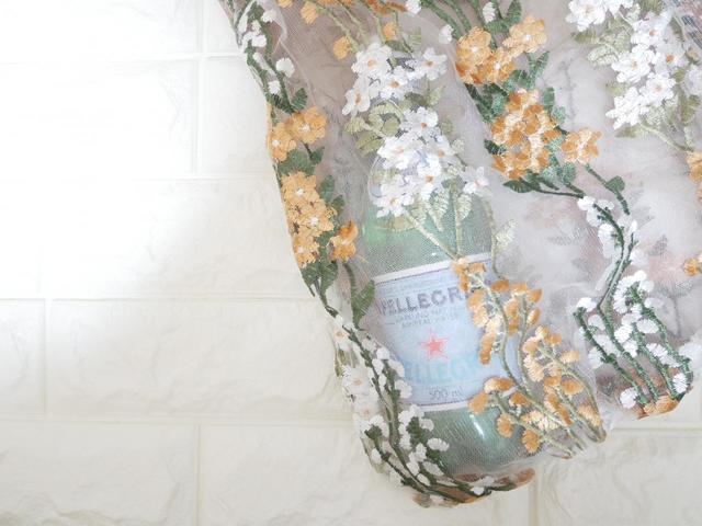 【Francfranc（フランフラン）】チュールバッグ　イエロー×ブラウン