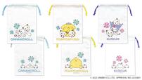 巾着（左より、シナモロール 、ポムポムプリン、クロミ）巾着（3種／サイズ：約W200×H270mm）　各660円
