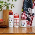 【PEANUTS×Afternoon Tea「PEANUTS in Paris」】ワンタッチボトル(480ml) ¥3,960、キャリーボトル(320ml) ¥4,620、ステンレスマグ(300ml) ¥2,970、ティータオル ¥1,650