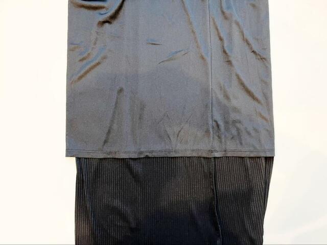 【GLOBAL WORK 多機能プリーツIラインスカート】裏地付きで透け感を気にしなくていいのも安心！