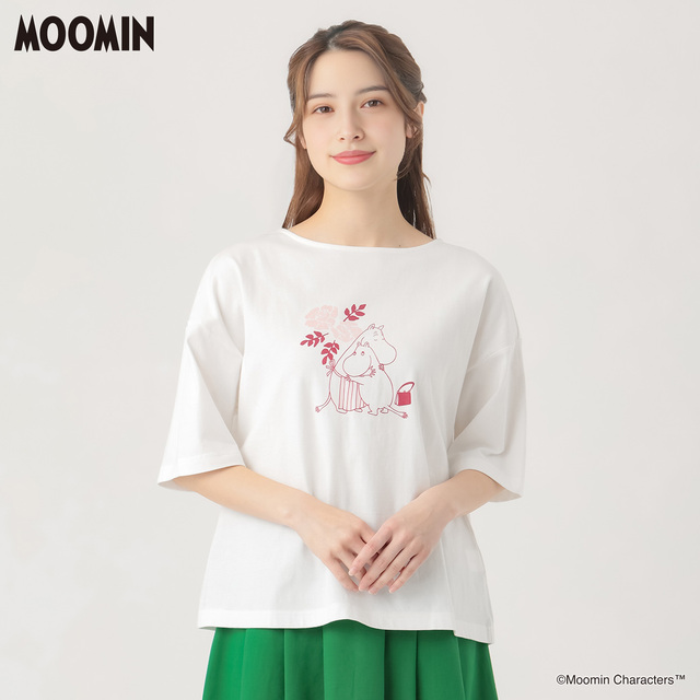 【イオンSELF+SERVICE×ムーミンコラボグッズ人気ランキング 3位】「ムーミンプリントTシャツ」3,278円(税込)