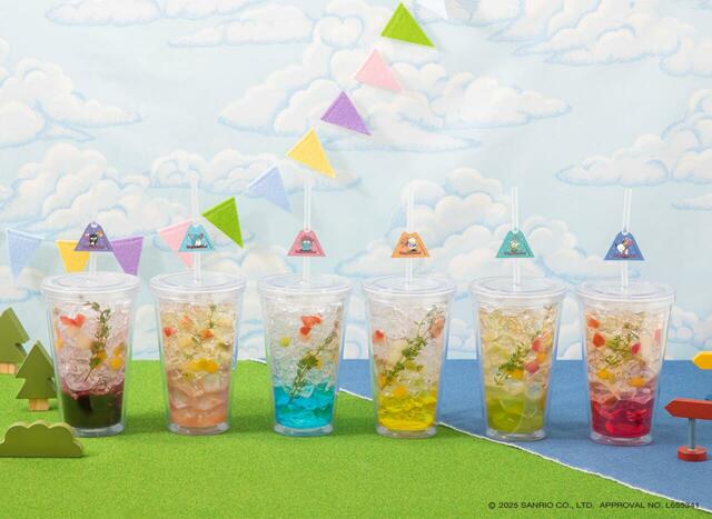 「ピクニックドリンク（全6種）」＜価格：990円（税込）＞【サンリオユニット“はぴだんぶい”のカフェがオープン！おしゃれで楽しいピクニックメニューが勢揃い♪】