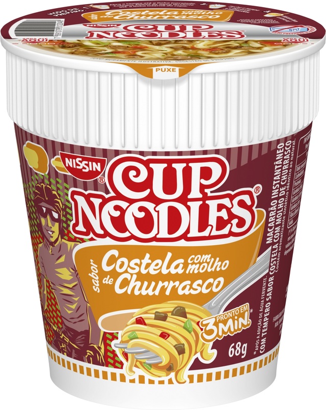 ＜ブラジル代表＞ ■Costela com molho churrasco(コステーラ コン モーリョ シュラスコ) フレーバー：ブラジリアンBBQ シュラスコソースをかけて食べるブラジル風バーベキューをカップヌードル流にアレンジ。 食欲をそそるスモーキーな香りと肉の旨みがヤミツキになる一杯です。